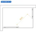 Душевой уголок Rgw Passage 613548 прямоугольный 80x120см серебро профиль эффект стекла без покрытия