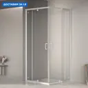 Душевой уголок Rgw Passage 581334 квадратный 80x80см серебро профиль эффект стекла прозрачный