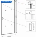Душевая дверь Veconi Vianno VN-43B 90x195 см распашная профиль черный