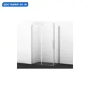 Душевой уголок Wasserkraft Alme 144892 прямоугольный 130x100см серебро профиль эффект стекла прозрачный