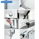 Душевой уголок Wasserkraft Dinkel 144885 прямоугольный 130x90см серебро профиль эффект стекла прозрачный