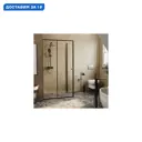 Душевой уголок Wasserkraft Dill 61S 139472 прямоугольный 120x100см черный профиль эффект стекла прозрачный