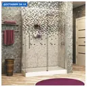 Душевой уголок Wasserkraft Dinkel 144889 прямоугольный 140x100см серебро профиль эффект стекла прозрачный