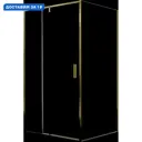 Душевой уголок Wasserkraft Aisch 531911 прямоугольный 100.5x90.6см золотистый профиль эффект стекла прозрачный