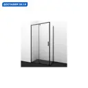 Душевой уголок Wasserkraft Elbe 74P 135930 прямоугольный 120x100см черный профиль эффект стекла прозрачный