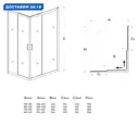 Душевой уголок Veconi Rovigo 363728 прямоугольный 120x90см серебро профиль эффект стекла прозрачный