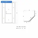 Душевой уголок Veconi Rovigo 363768 пятиугольный 90x90см черный профиль эффект стекла прозрачный