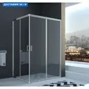 Душевой уголок Veconi Rovigo 413826 прямоугольный 100x80см серебро профиль эффект стекла прозрачный