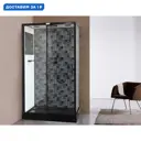 Душевая кабина Esbano Negro ESB-1180CKR 110x80 см средний поддон