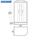 Душевая кабина River Dunay 120/90/24 Тн L ассиметричный средний поддон 120x90 см
