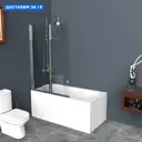 Ширма на ванну BelBagno Uno 120x150 см распашная