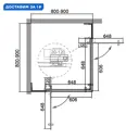 Душевой уголок Cezares Slider 421954 квадратный 90x90см черный профиль эффект стекла прозрачный