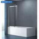 Шторка на ванну Cezares Slider VF-11-90/150-C-Cr 90x145 см стекло прозрачное