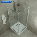 Душевой уголок Triton Вента 531232 квадратный 80x80см серебристый блеск профиль эффект стекла прозрачный