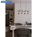 Светильник подвесной Eglo Townshend Eg_43512 4 лампы 18 м² цвет коричневый/черный