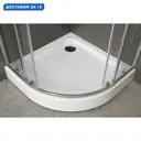 Душевой уголок Belbagno Uno 134047 1/4 круга 80x80см серебристый блеск профиль эффект стекла прозрачный