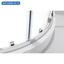 Душевой уголок Cezares Molveno 292886 1/4 круга 120x120см серебристый блеск профиль эффект стекла без покрытия