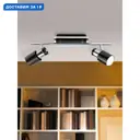 Спот поворотный Eglo Eg_30833 2 лампы GU10 5 м² цвет черный