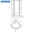 Душевой уголок Triton Стандарт 581279 1/4 круга 90x90см белый профиль эффект стекла структурный
