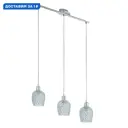 Светильник подвесной Eglo Bonares 1 Eg_94897 3 лампы 8 м² цвет хром/прозрачный