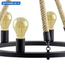 Светильник подвесной Eglo Findlay Eg_49694 6 ламп 15 м² цвет черный