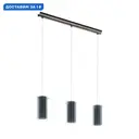 Светильник подвесной Eglo Pinto textil Eg_99286 3 лампы 14 м² цвет серый/прозрачный/никель