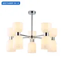 Люстра на штанге Ambrella light High Ambr_lh56083 10 ламп 40 м² цвет хром/белый матовый
