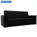 Диван раскладной Лига диванов Куба 214x81x90 см эко-кожа цвет grifon 18 черный