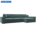 Диван раскладной Лига диванов Лига-055 НПБ Лонг 345x160x92 см шенилл цвет rimini 11 серо-зеленый