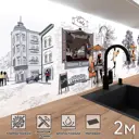 Стеновая панель матовая Фартукофф ФФ - 425 200x60x0.1 см ПВХ цвет разноцветный