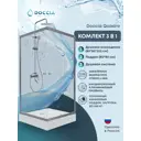 Душевой уголок Doccia Quadro Com/dc0000049620/1207404 квадрат с поддоном 80х80см профиль хромированный эффект стекла прозрачный
