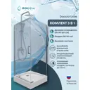 Душевой уголок Doccia Urbe Com/dc0000053611/1207404 квадрат с поддоном 90х90см профиль хромированный эффект стекла прозрачный