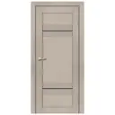 Дверь межкомнатная со стеклом Онда Г 90x200 см Hardflex цвет ясень с замком и петлями