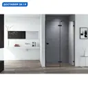 Душевая дверь Cezares 458476 121.2см эффект стекла прозрачный распашной