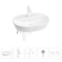 Раковина со смесителем для ванной Wellsee Calin 201003950 раковина 60 см цвет белый глянцевый, смеситель, донный клапан, вентили