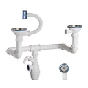 Сифон для раковины Orio D90 мм белый А-43592