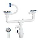 Сифон для раковины Orio D90 мм белый К-40592