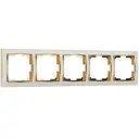 Рамка на 5 постов Werkel Snabb WL03-Frame-05-ivory-GD слоновая кость