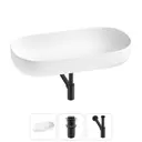 Раковина накладная Wellsee Chic Riviera 80см с донный клапаным и сифоном 20214788R