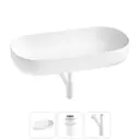 Раковина накладная Wellsee Chic Riviera 80см с донный клапаным и сифоном 20214790R