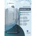 Душевой уголок Doccia Penta com/DC0000056789/WM0074 трапеция 100х100см хромированный профиль эффект стекла прозрачный
