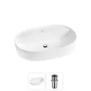 Раковина накладная Wellsee Chic Riviera 60см с донный клапаном 20214863R