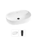 Раковина накладная Wellsee Chic Riviera 60см с донный клапаном 20214864R