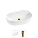 Раковина накладная Wellsee Chic Riviera 60см с донный клапаном 20214865R