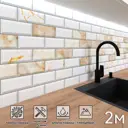 Стеновая панель Фартукофф ФФ - 477 200x60x0.1 см ПВХ цвет разноцветный