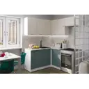 Кухонный гарнитур Gerda Мега прайм/глория Глория мега прайм 1600х1700 160x217x60 см ЛДСП цвет сине-зеленый