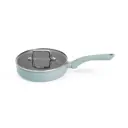 Сковорода Fissman Сковорода mini chef 18x4,5 см с крышкой (алюминий) 18 см с крышкой алюминий цвет серый