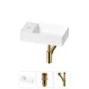 Раковина мини Wellsee WC Area 41см с донный клапаным и сифоном 20213800R