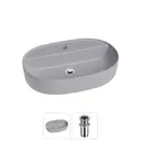 Раковина накладная Wellsee Chic Riviera 50см с донный клапаном 20214903R