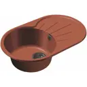 Мойка для кухни Эко-м 45.5x74.6 см глубина чаши 20 см мрамор цвет красновато-коричневый